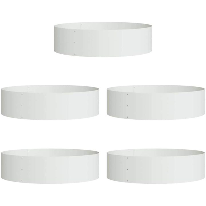 Vita Blomkruksset Vit Metall Blomkruka Cylindrisk Modern vidaXL Large – bild 2