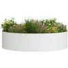 Vita Blomkruksset Vit Metall Blomkruka Cylindrisk Modern vidaXL Large – miniatyr 3