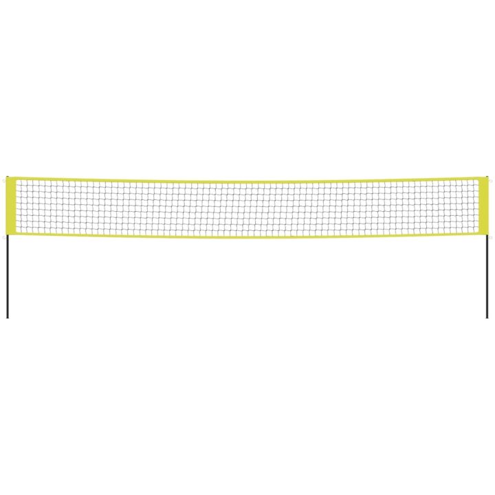 Volleybollnät gul och svart 823x244 cm PE-tyg vidaXL – bild 3