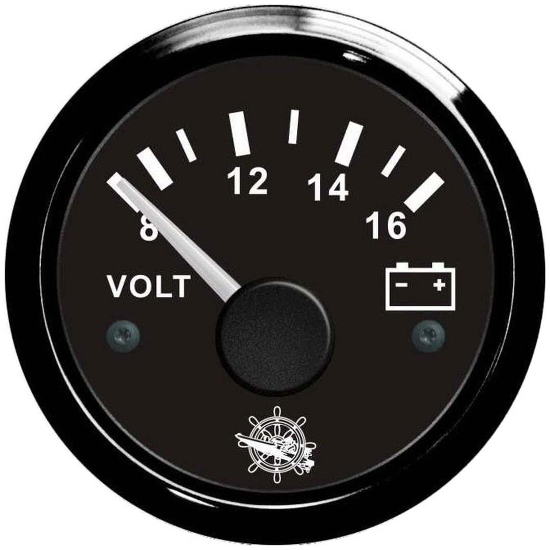 Voltmätare 12V 8-16V Svart Osculati