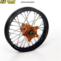 wheel SX&SXF 15-17 /EXC MODELS 16- 17-3,50 BLACK RIM/ORANGE HUB HAAN WHEELS