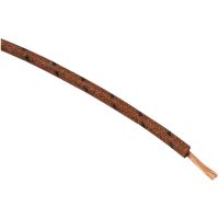 WIRE 16-GAUGE CLOTH BRAIDED 25 BROWN WITH BLACK TRACER