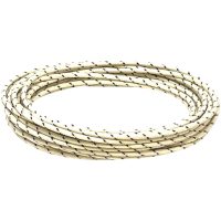 WIRE 16-GAUGE CLOTH BRAIDED 25 WHITE WITH BLACK TRACER