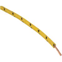 WIRE 16-GAUGE CLOTH BRAIDED 25 YELLOW WITH BLACK TRACER