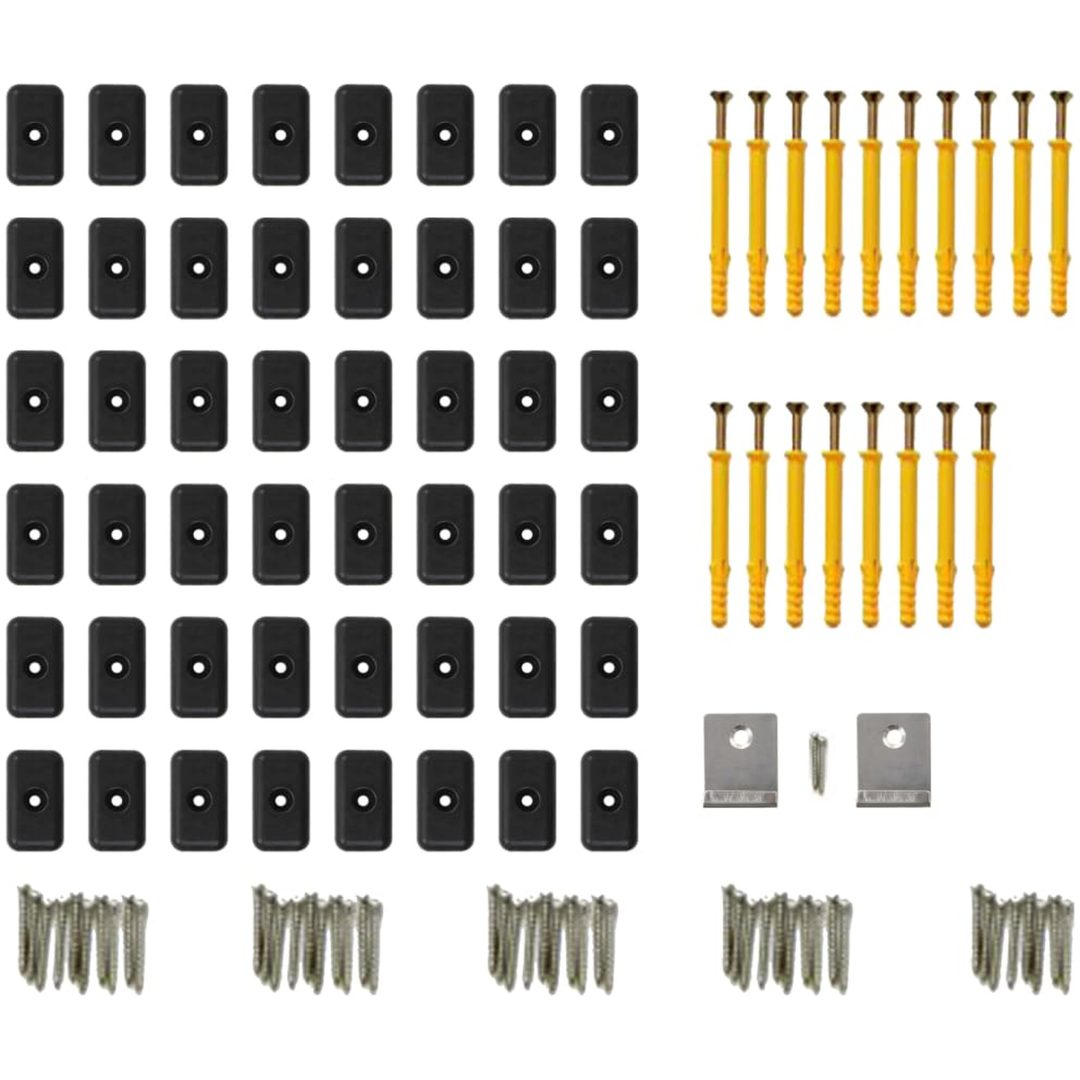 WPC-golvplattor med tillbehör brun och grå vidaXL 10 m² 2.2 m – bild 12