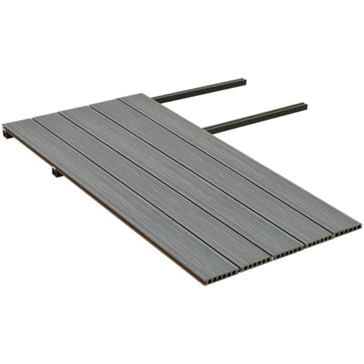 WPC-golvplattor med tillbehör brun och grå vidaXL 10 m² 2.2 m – bild 4