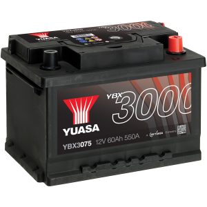 YBX3075 12V 60Ah 550A SMF Battery OBS. Pallfrakt YUASA