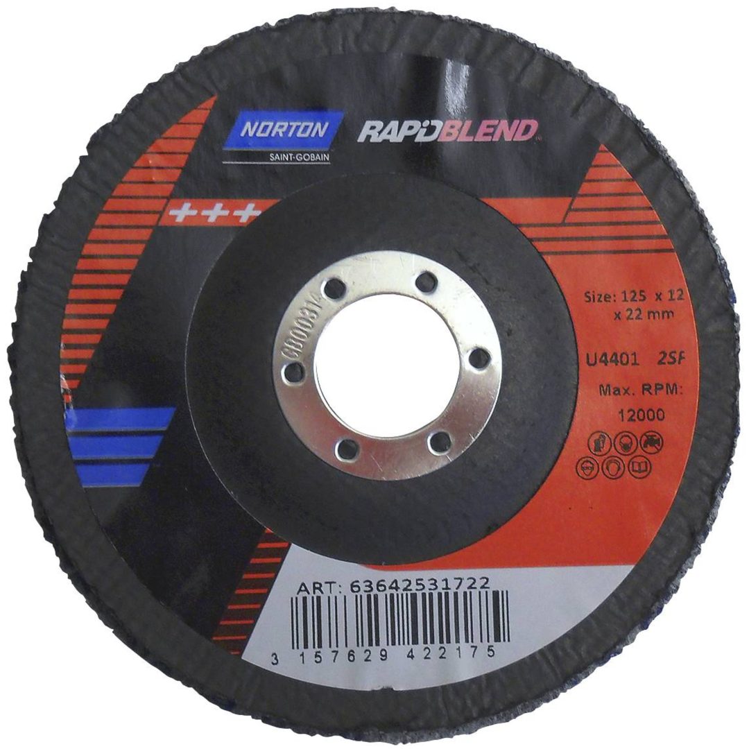 Ytkonditioneringsrondell Bear-Tex Rapid Finish NORTON RONDELL 125X6 2SF U4401
