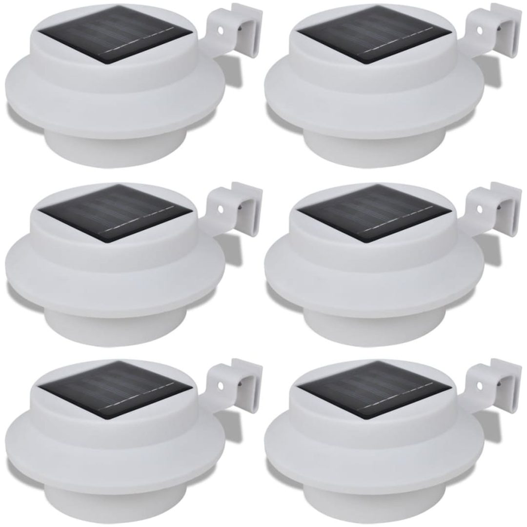 Ytterbelysning LED Vit 6-pack Solcell vidaXL – bild 2
