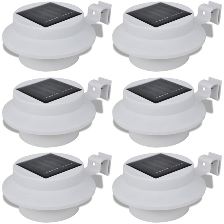 Ytterbelysning LED Vit 6-pack Solcell vidaXL – bild 2