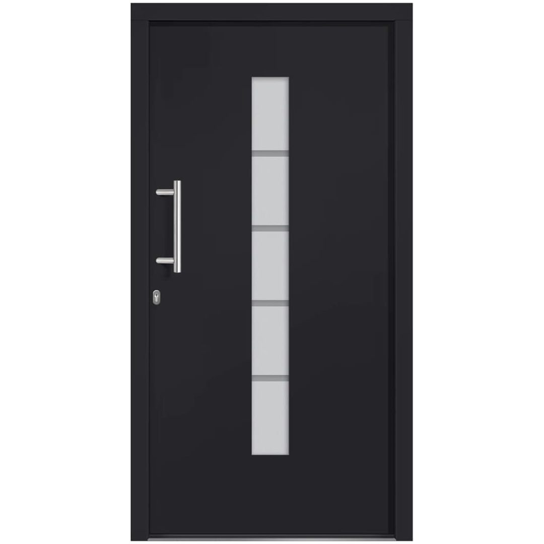Ytterdörr aluminium och PVC antracit vidaXL 110 x 210 cm – bild 3