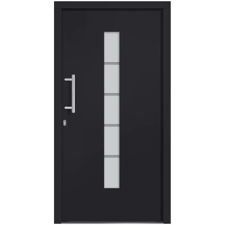 Ytterdörr aluminium och PVC antracit vidaXL 110 x 210 cm – bild 3