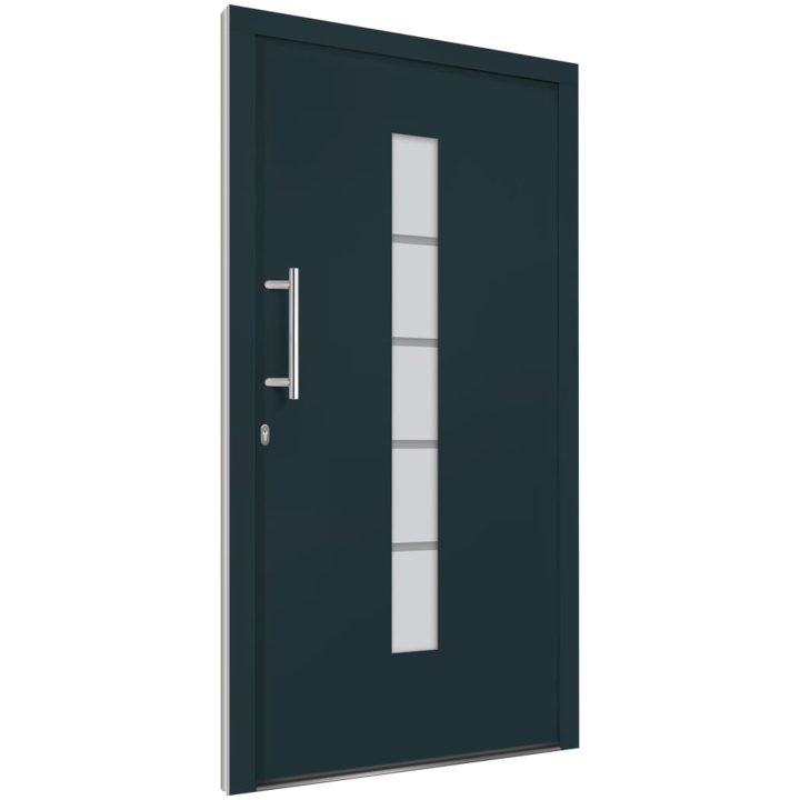 Ytterdörr aluminium och PVC antracit vidaXL 110 x 210 cm – bild 4