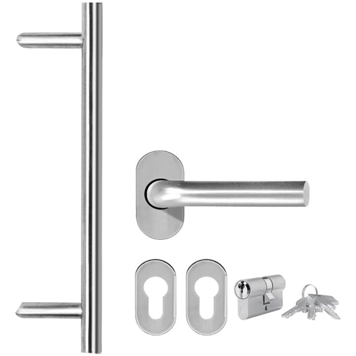 Ytterdörr aluminium och PVC antracit vidaXL 110 x 210 cm – bild 7