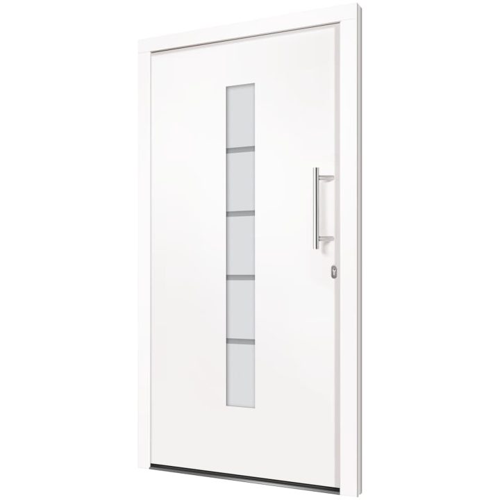 Ytterdörr aluminium och PVC vit vidaXL 100 x 210 cm – bild 3