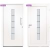 Ytterdörr aluminium och PVC vit vidaXL 100 x 210 cm – miniatyr 7