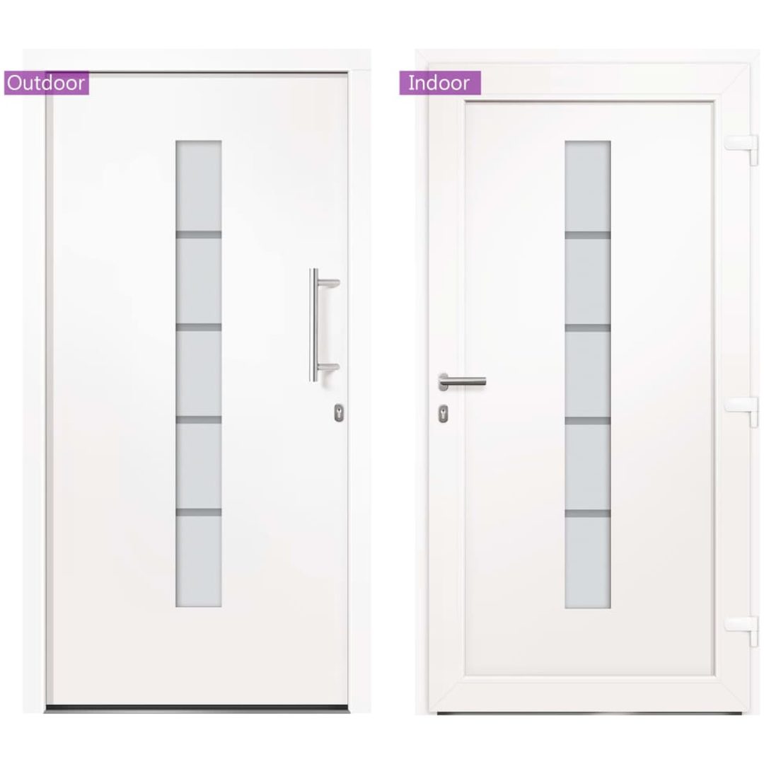 Ytterdörr aluminium och PVC vit vidaXL 100 x 210 cm – bild 7