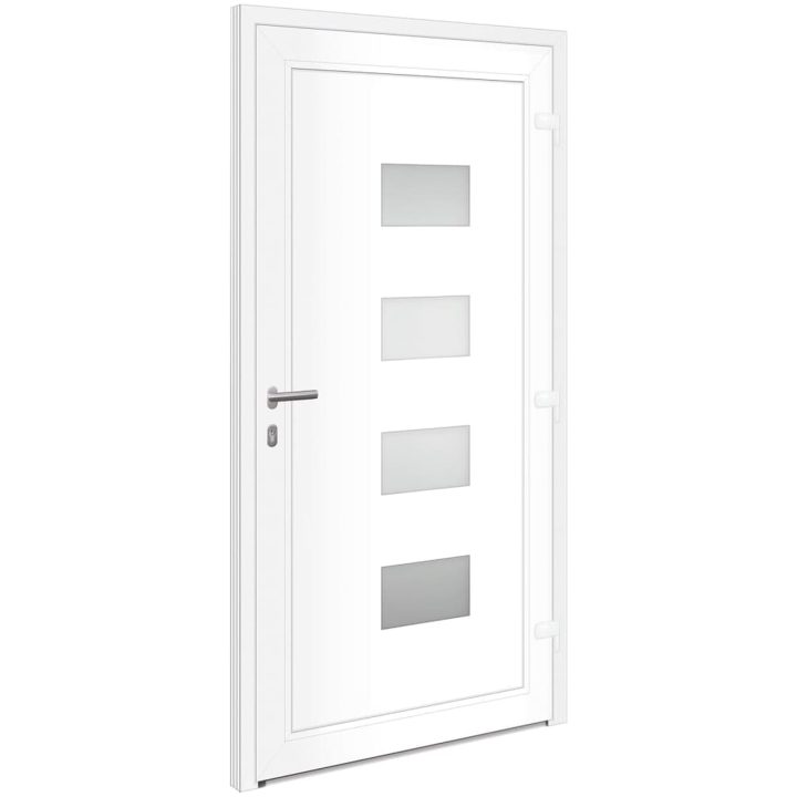 Ytterdörr antracit 100x200 cm aluminium och PVC vidaXL 100 x 200 cm – bild 6