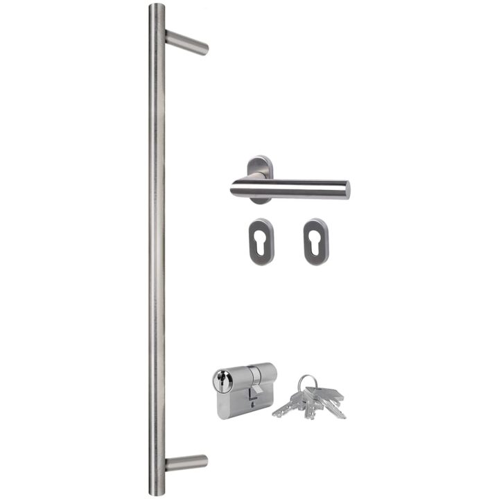 Ytterdörr antracit 100x200 cm aluminium och PVC vidaXL 100 x 200 cm – bild 10