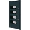 Ytterdörr antracit 100x210 cm aluminium och PVC vidaXL 100 x 210 cm – miniatyr 2