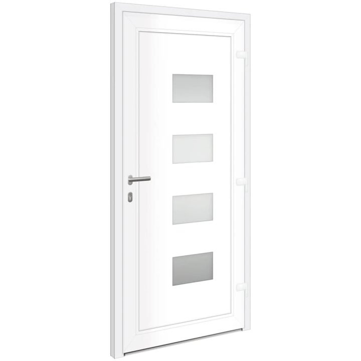 Ytterdörr antracit 100x210 cm aluminium och PVC vidaXL 100 x 210 cm – bild 5