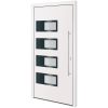 Ytterdörr vit 100x200 cm aluminium och PVC vidaXL 100 x 200 cm – miniatyr 2