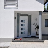 Ytterdörr vit 100x200 cm aluminium och PVC vidaXL