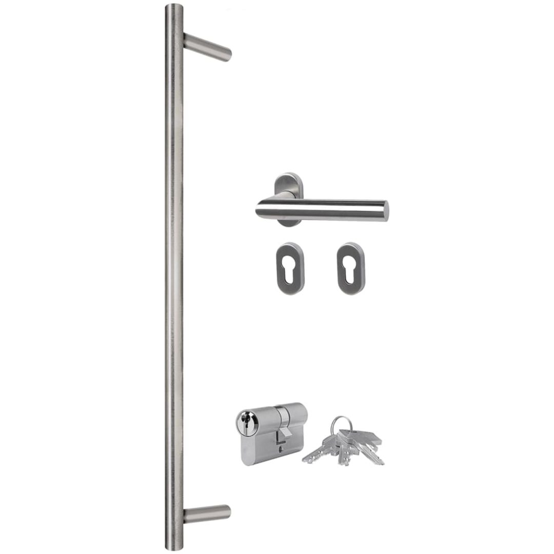 Ytterdörr vit 100x210 cm aluminium och PVC vidaXL 100 x 210 cm – bild 9
