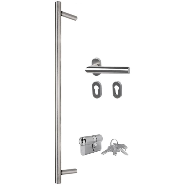 Ytterdörr vit 100x210 cm aluminium och PVC vidaXL 100 x 210 cm – bild 9