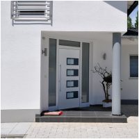 Ytterdörr vit 100x210 cm aluminium och PVC vidaXL
