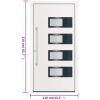 Ytterdörr vit 110x210 cm aluminium och PVC vidaXL 110 x 210 cm – miniatyr 11