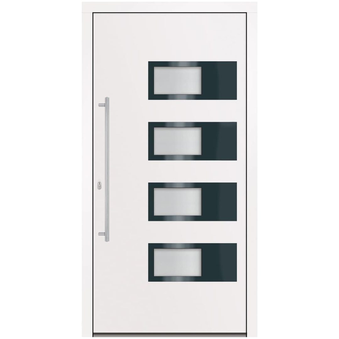 Ytterdörr vit 110x210 cm aluminium och PVC vidaXL 110 x 210 cm – bild 3
