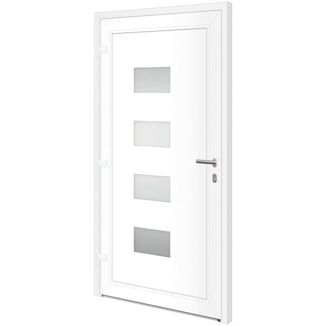 Ytterdörr vit 110x210 cm aluminium och PVC vidaXL 110 x 210 cm – bild 4