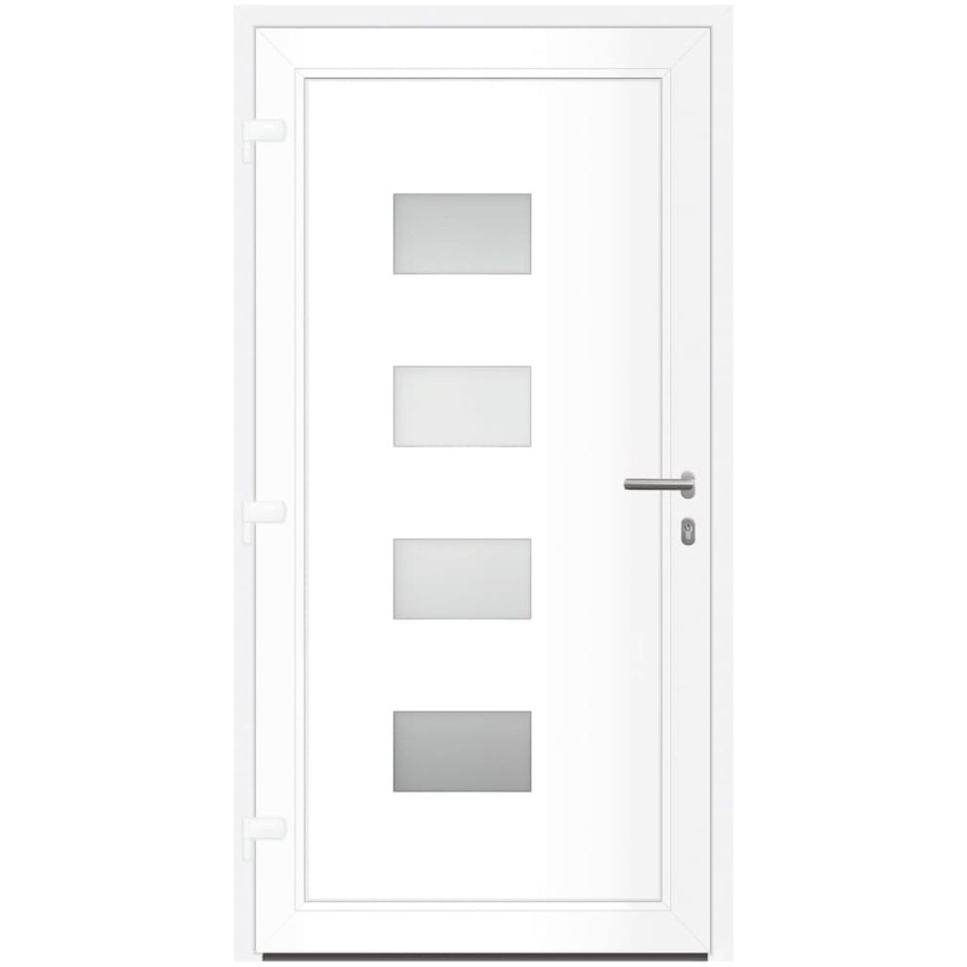 Ytterdörr vit 110x210 cm aluminium och PVC vidaXL 110 x 210 cm – bild 5