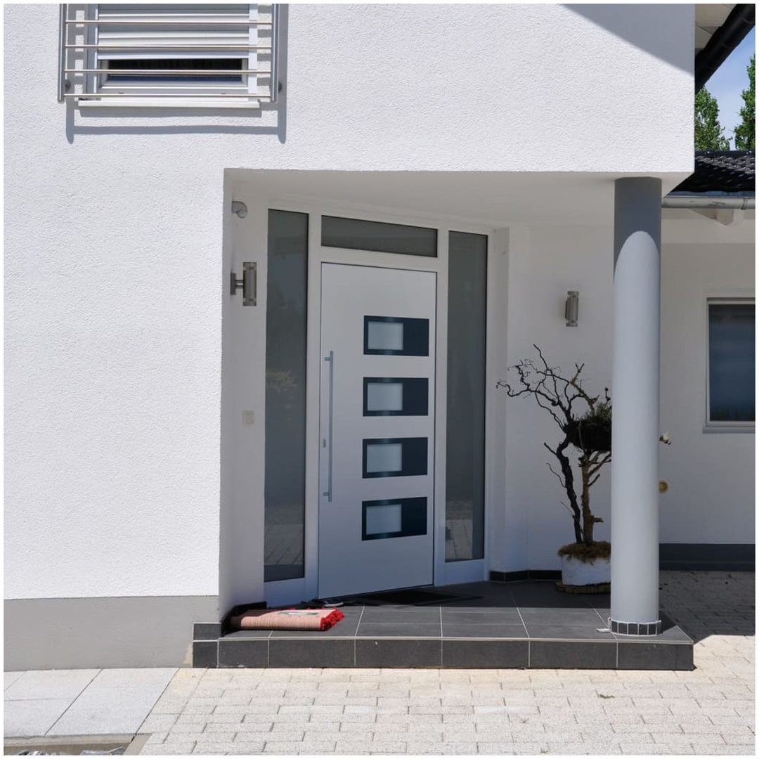 Ytterdörr vit 110x210 cm aluminium och PVC vidaXL 110 x 210 cm