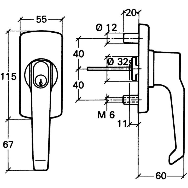 Ytterhandtag Fix 1100, 1105 YTTERHANDTAG 1105 SVART PP – bild 2