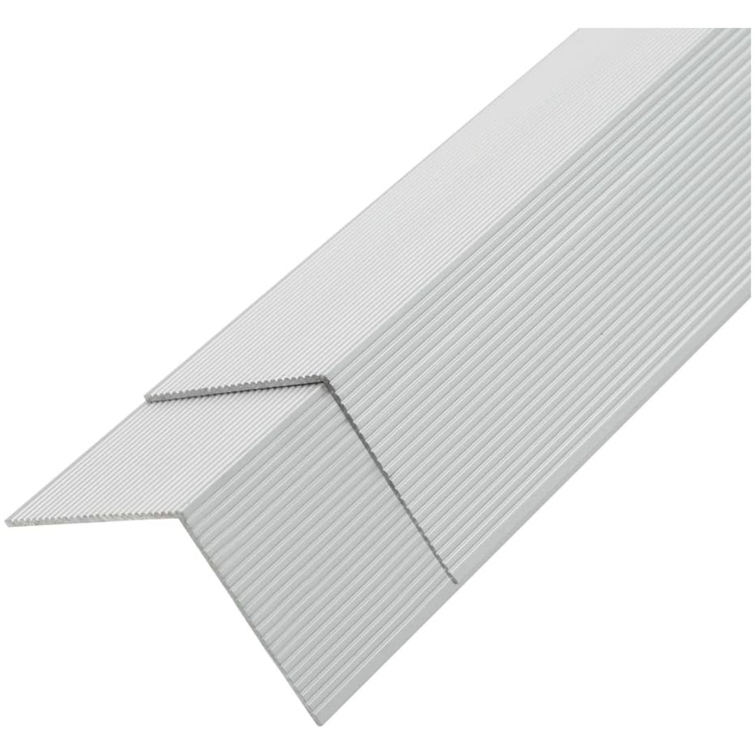 Ytterhörnlist 5 st aluminium 170 cm silver vidaXL – bild 2