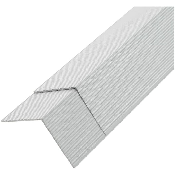 Ytterhörnlist 5 st aluminium 170 cm silver vidaXL – bild 2