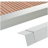 Ytterhörnlist 5 st aluminium 170 cm silver vidaXL – miniatyr 1