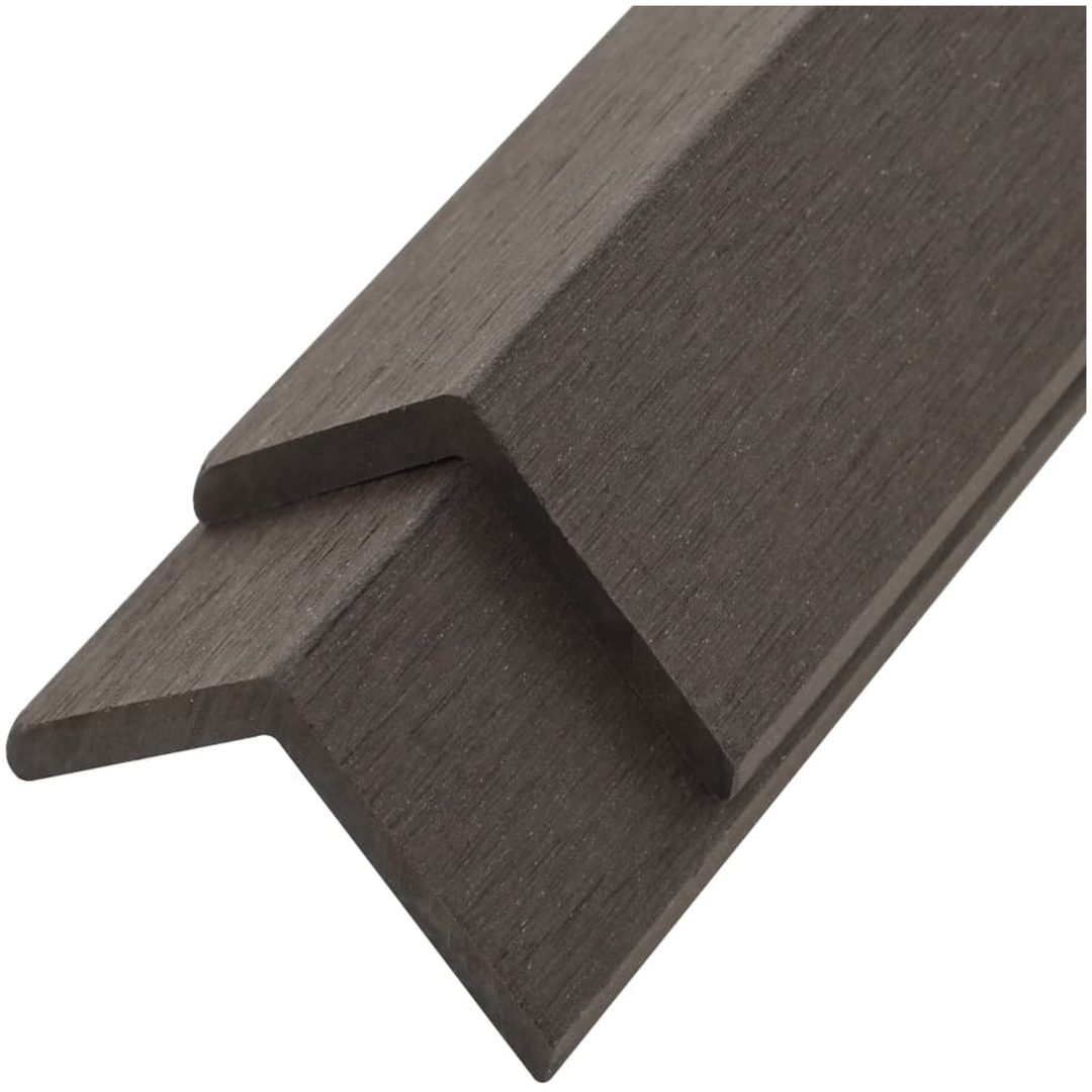 Ytterhörnlist 5 st WPC 170 cm mörkbrun vidaXL – bild 2