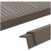 Ytterhörnlist 5 st WPC 170 cm mörkbrun vidaXL – miniatyr 1