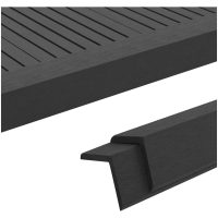 Ytterhörnlist 5 st WPC 170 cm svart vidaXL
