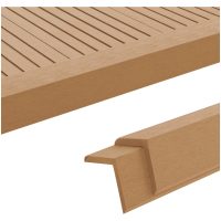 Ytterhörnlist 5 st WPC 170 cm teakfärg vidaXL